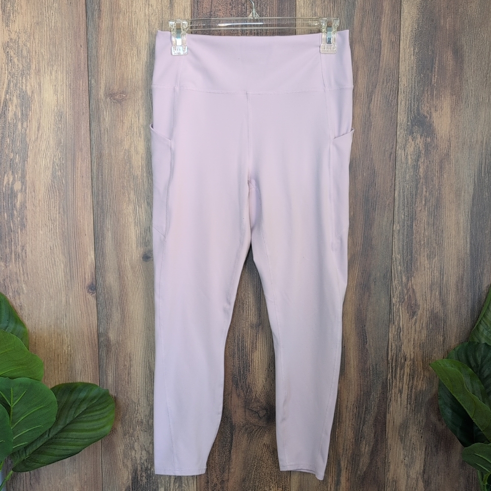 Fabletics Pure Luxe Light Pink Leggings L           T156